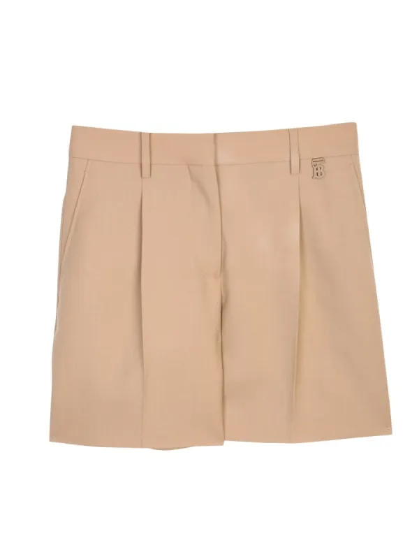 Burberry SHORTS WITH PLEATS sold by Siebentaschen