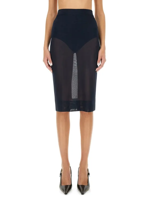 Saint Laurent KNIT PENCIL SKIRT sold by Siebentaschen