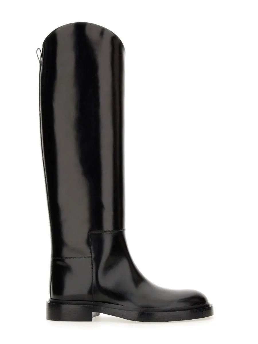 JIL SANDER LEATHER BOOT sold by Siebentaschen