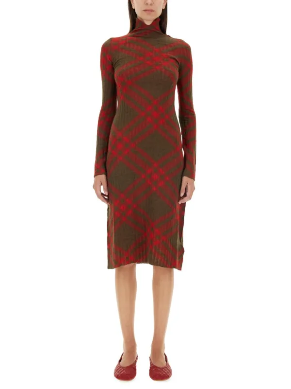 Burberry CHECK WOOL BLEND DRESS sold by Siebentaschen