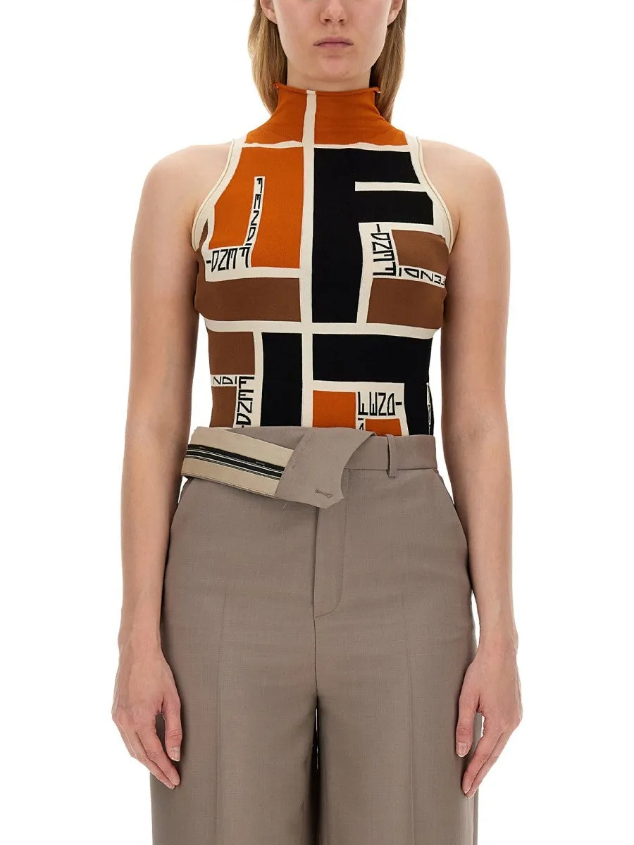 Fendi FF PUZZLE PATTERN TOP sold by Siebentaschen