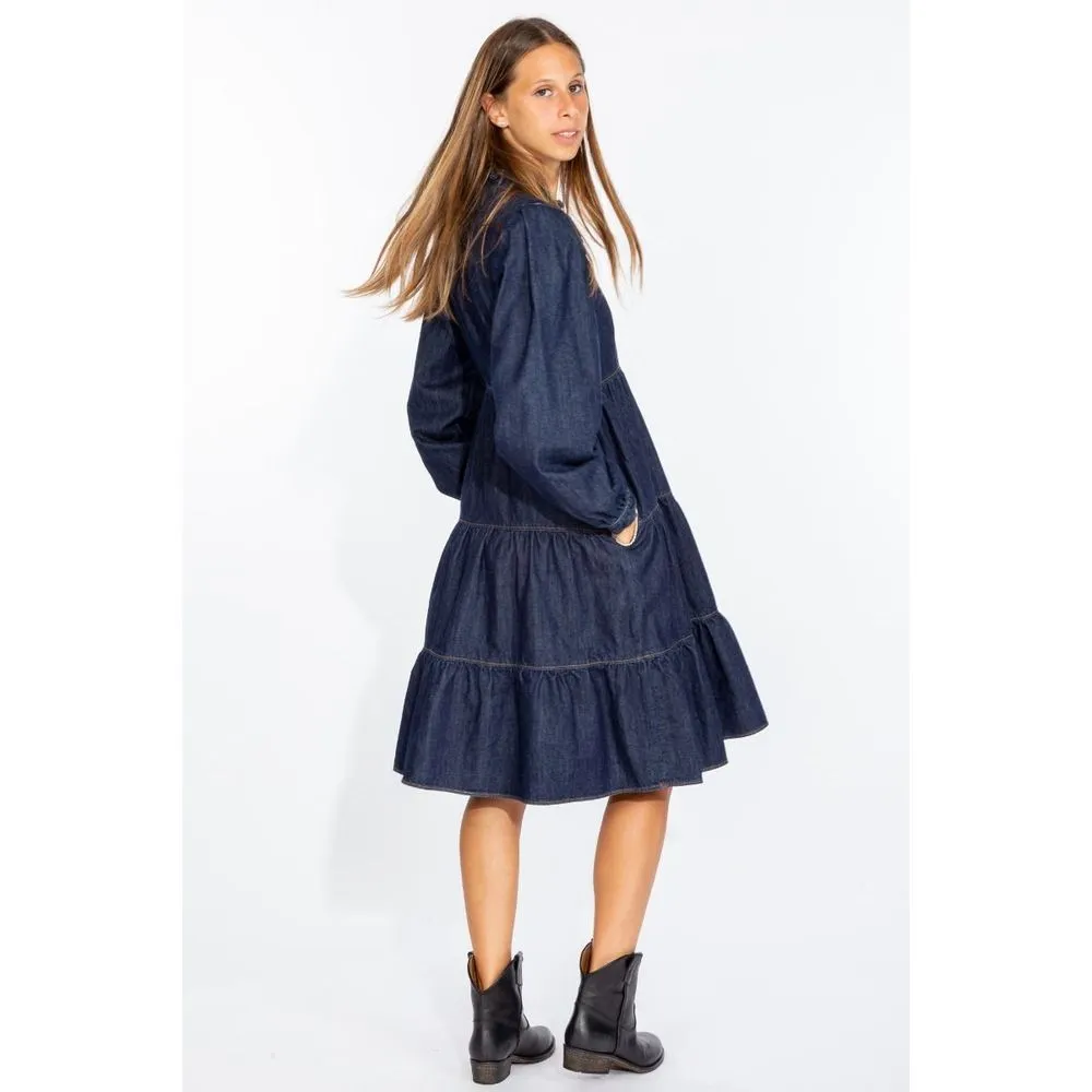 Love Moschino Denim Dress with Puff Sleeve Design sold by Siebentaschen product image thumbnail 3