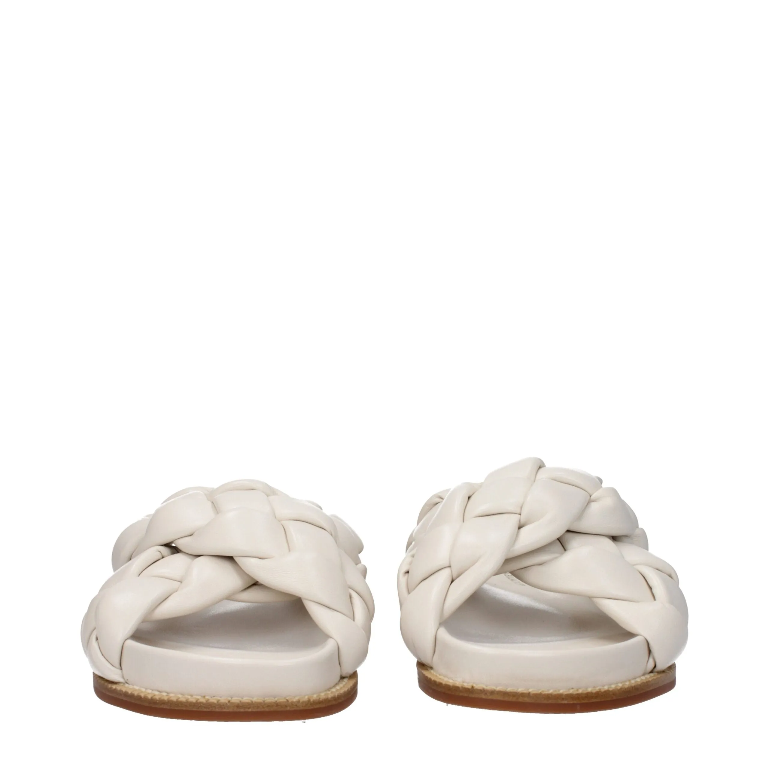 Fabiana Filippi Beige Leather Slippers sold by Siebentaschen product image thumbnail 3