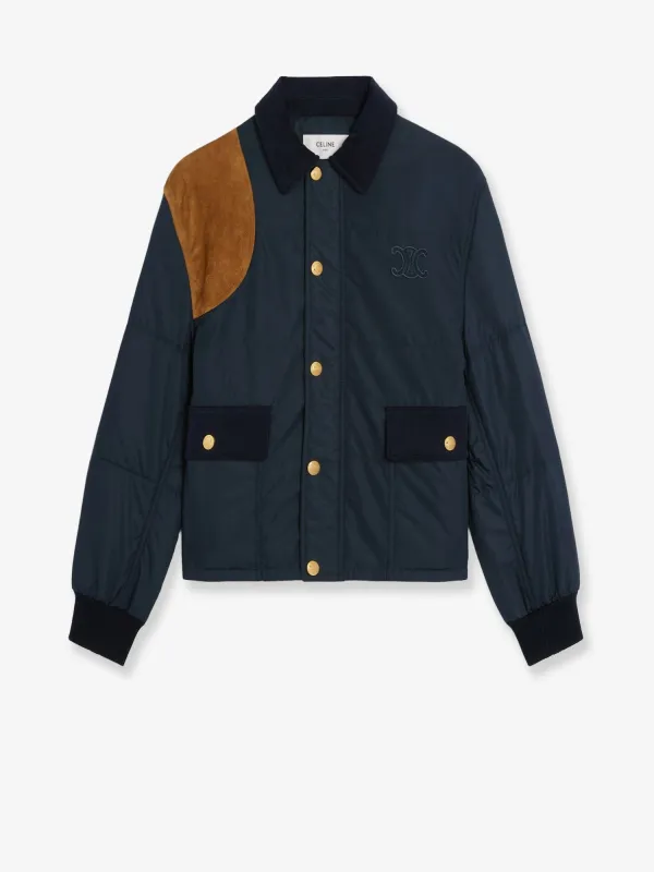 Celine Nylon jacket with suede inserts sold by Siebentaschen