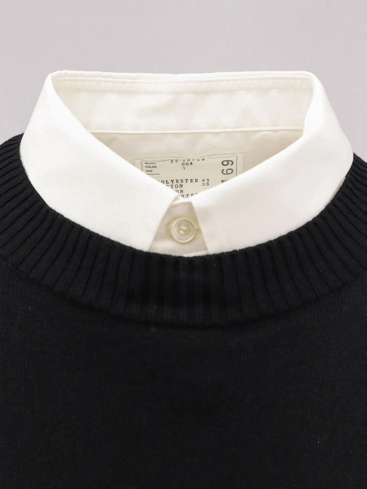 SACAI Cotton popeline and knit short dress sold by Siebentaschen product image thumbnail 3