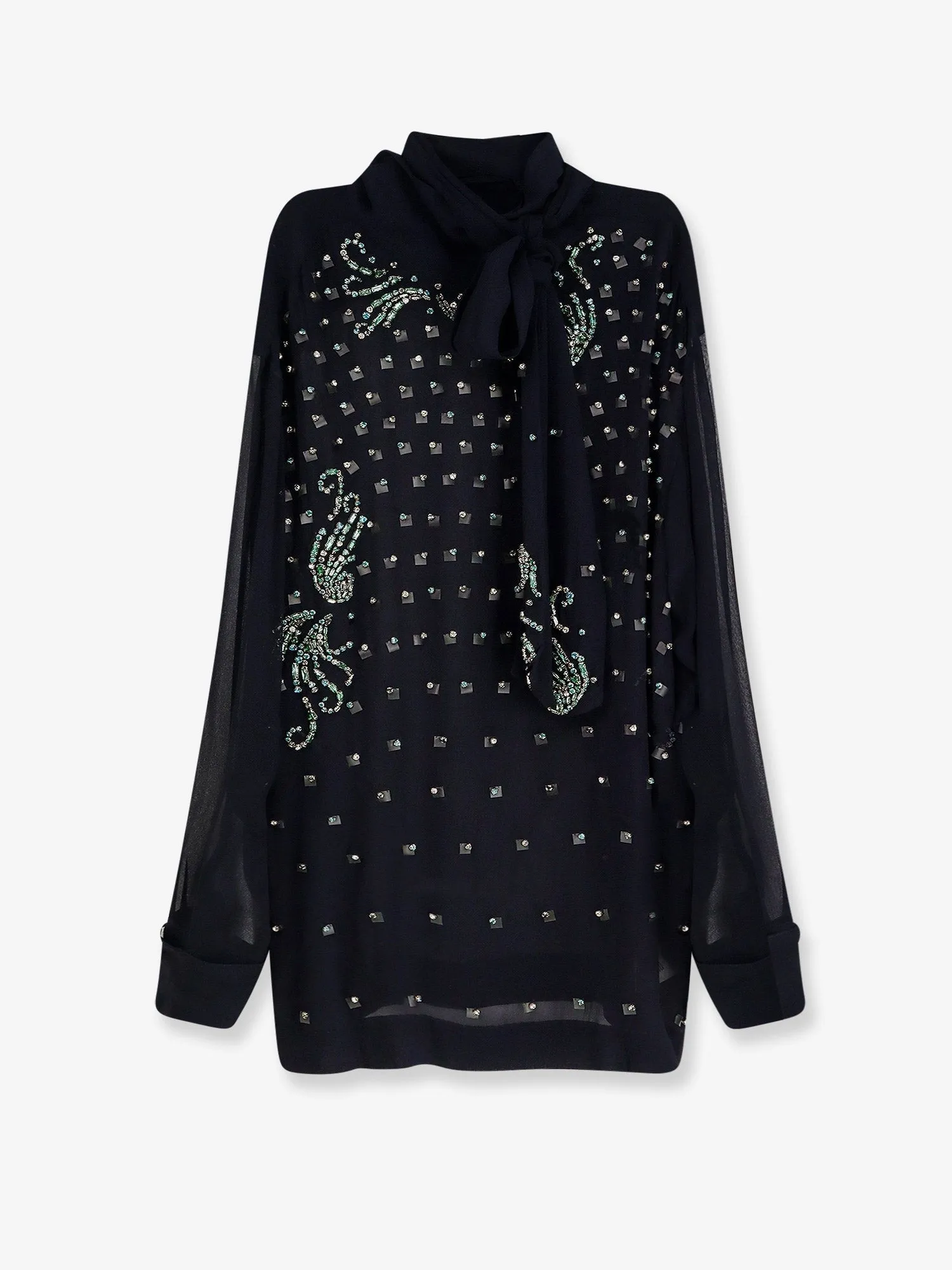 Dries Van Noten Viscose shirt with rhinestones sold by Siebentaschen
