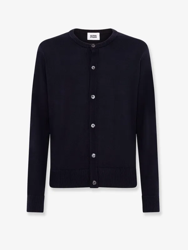 ALPHA-STUDIO Wool cardigan sold by Siebentaschen