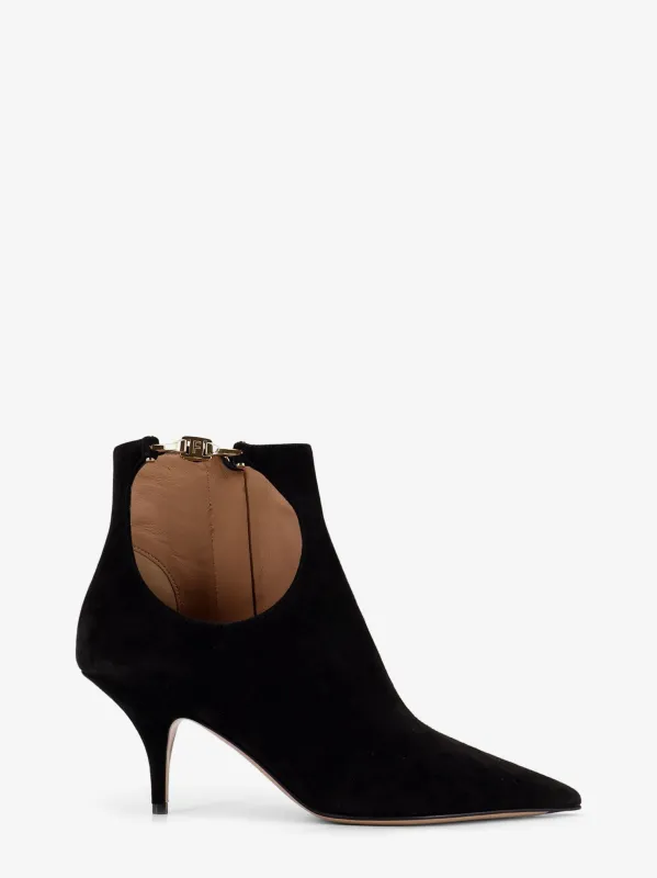 Ferragamo Agia 70 suede ankle boots sold by Siebentaschen