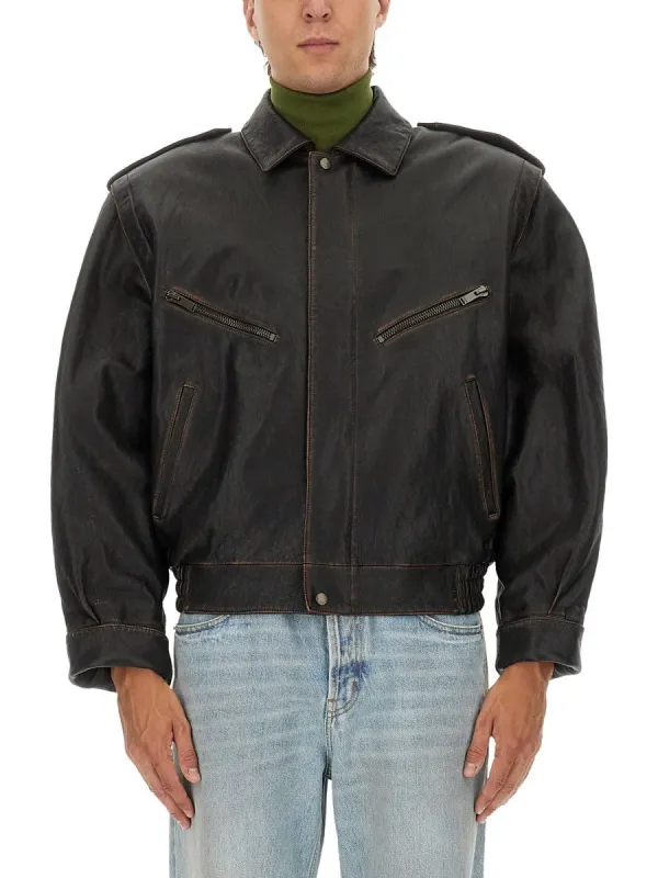 Saint Laurent LEATHER JACKET sold by Siebentaschen