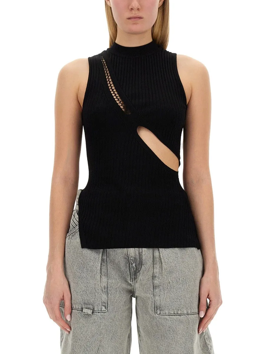 The Attico TOP WITH CUT OUT DETAILS sold by Siebentaschen