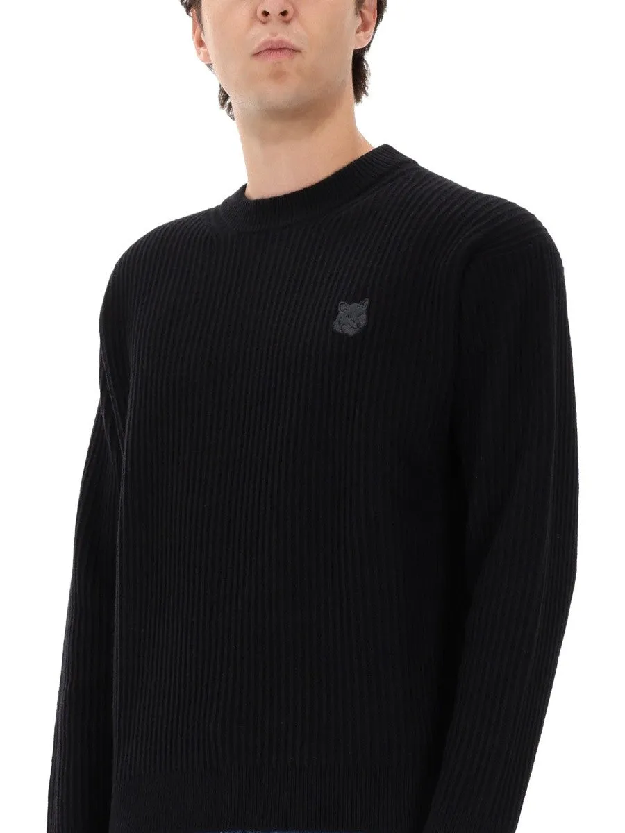 Maison Kitsune RIBBED KNIT WITH FOX PATCH sold by Siebentaschen product image thumbnail 4