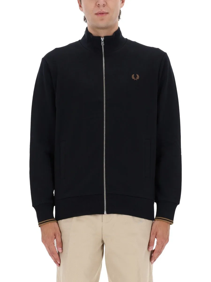 FRED PERRY ZIPPERED SWEATSHIRT WITH LOGO sold by Siebentaschen