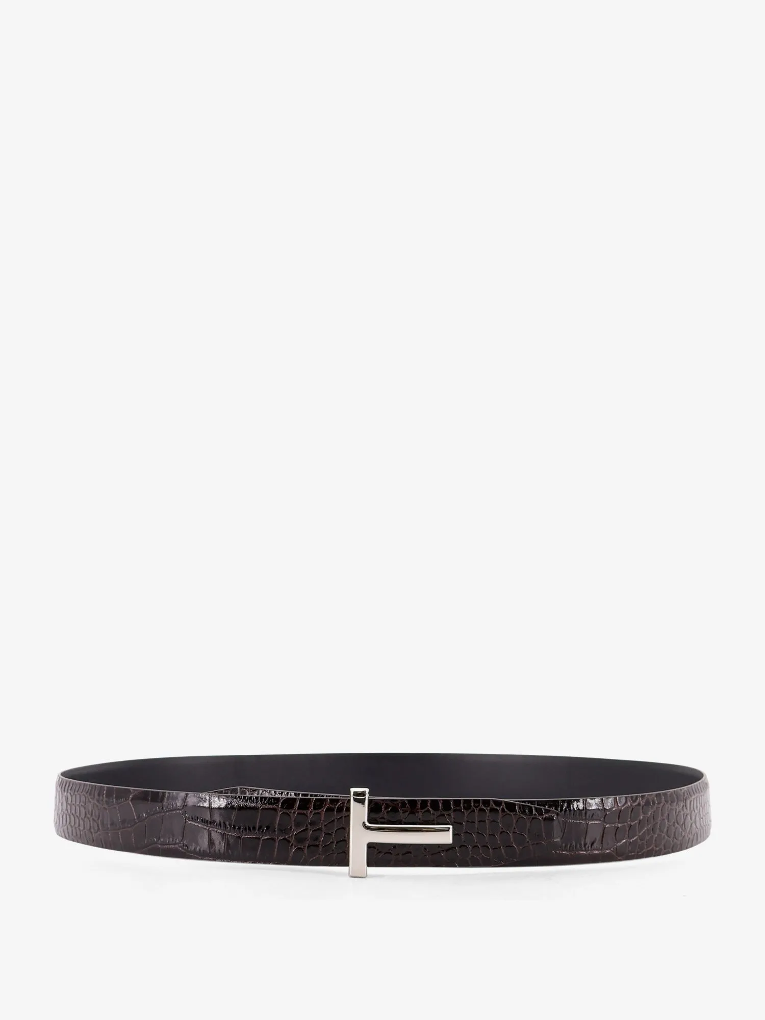 TOM FORD Reversible leather belt with crocodile-print sold by Siebentaschen