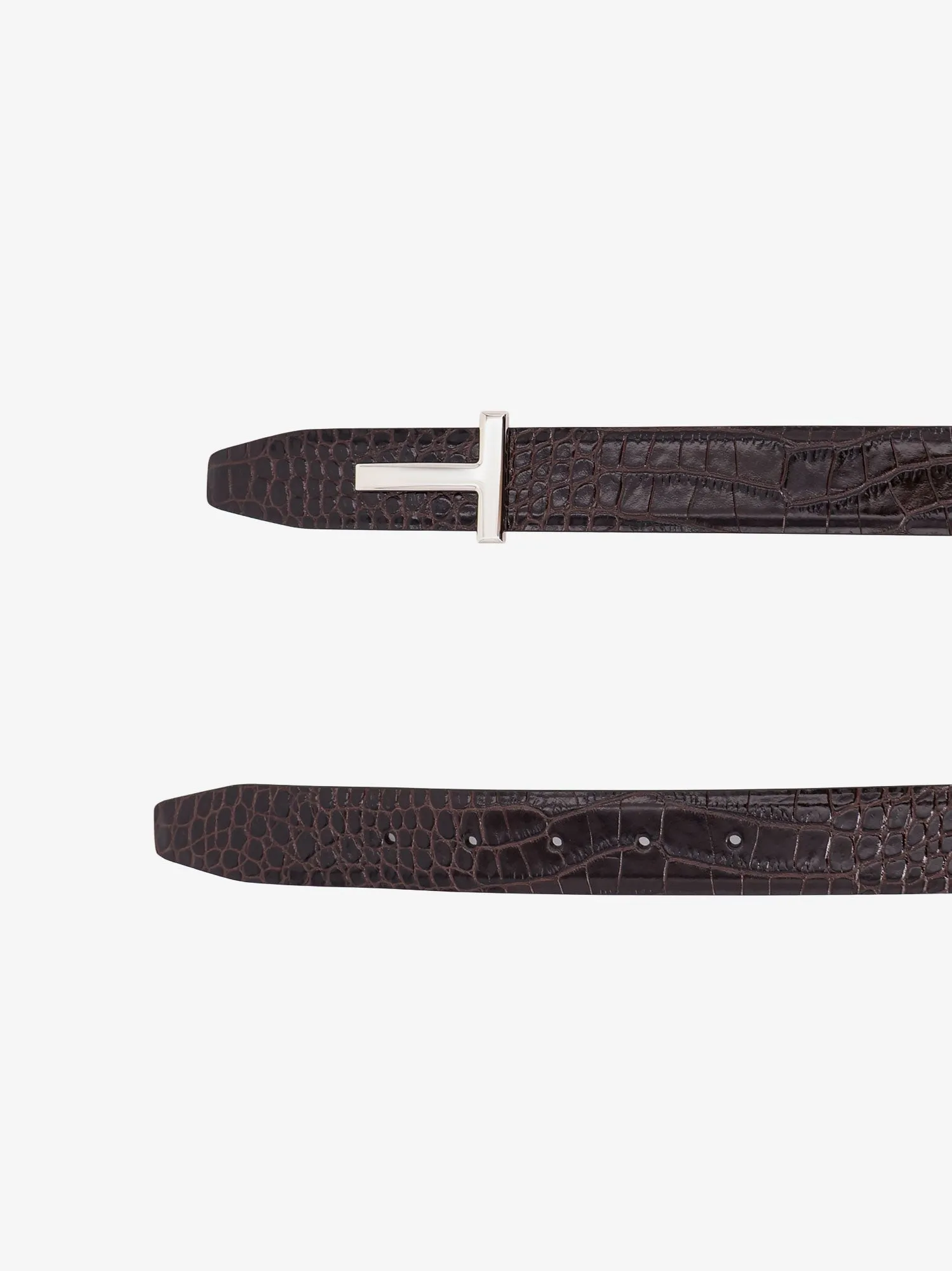 TOM FORD Reversible leather belt with crocodile-print sold by Siebentaschen product image thumbnail 2