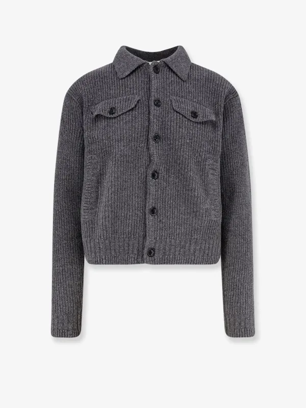 TONYWACK Ribbed wool and cotton cardigan sold by Siebentaschen