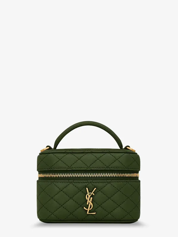 Saint Laurent Vanity Gaby Micro leather shoulder bag sold by Siebentaschen