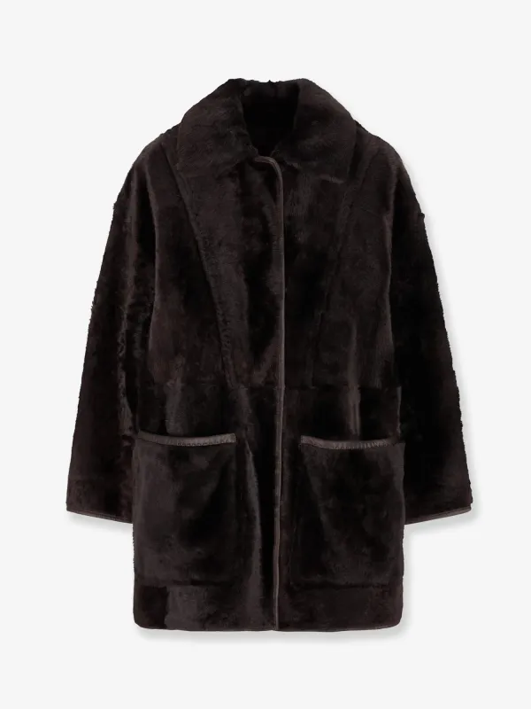 Max Mara Pirenei reversible sheepskin coat sold by Siebentaschen