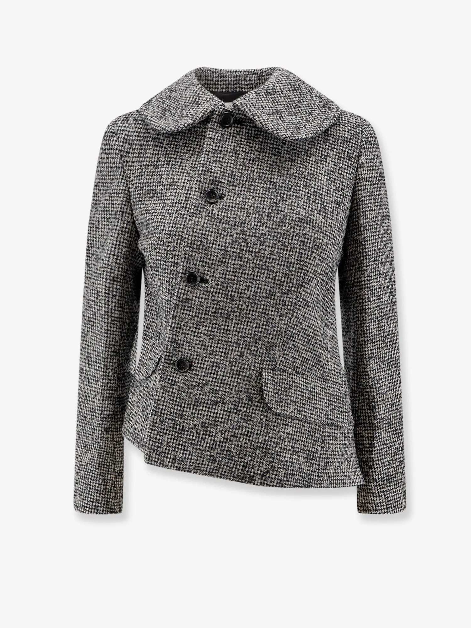 COMME DES GARCONS PLAY Wool asymmetrical blazer sold by Siebentaschen