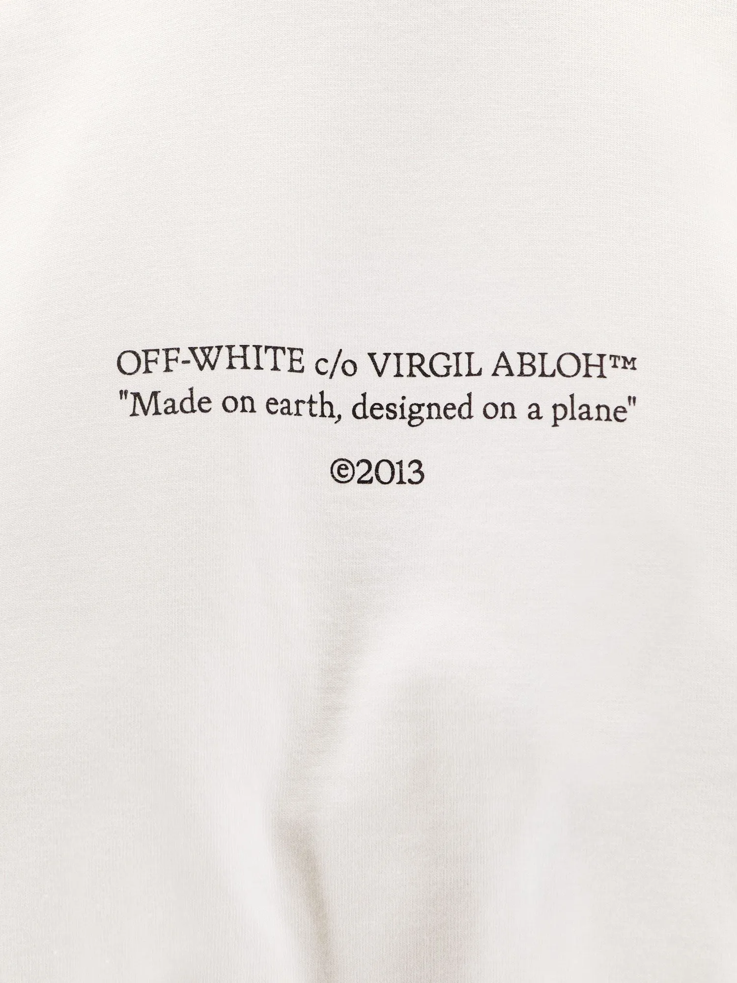 Off White Cotton T-shirt sold by Siebentaschen product image thumbnail 3