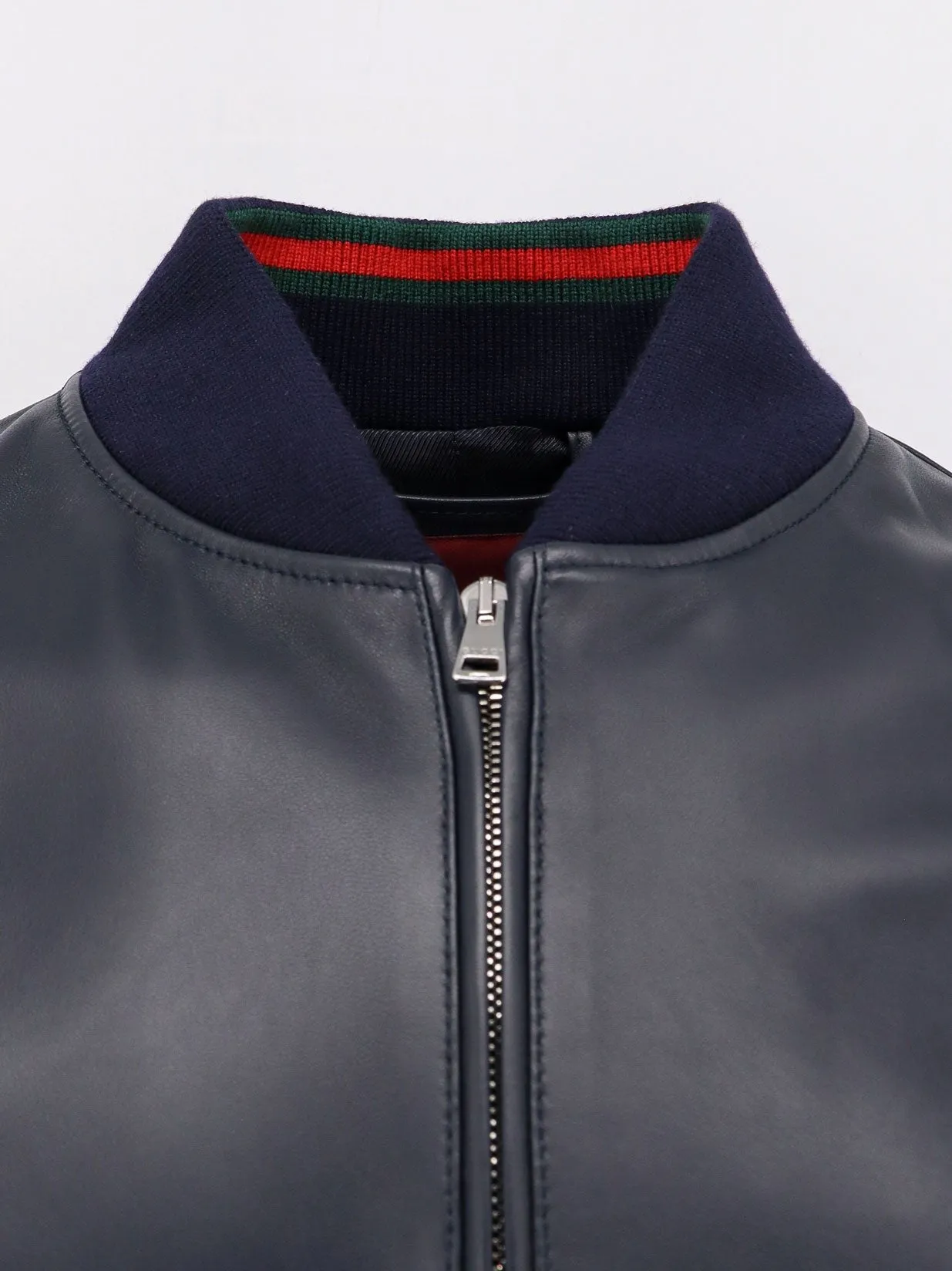 Gucci Leather Jacket witth Web details sold by Siebentaschen product image thumbnail 3