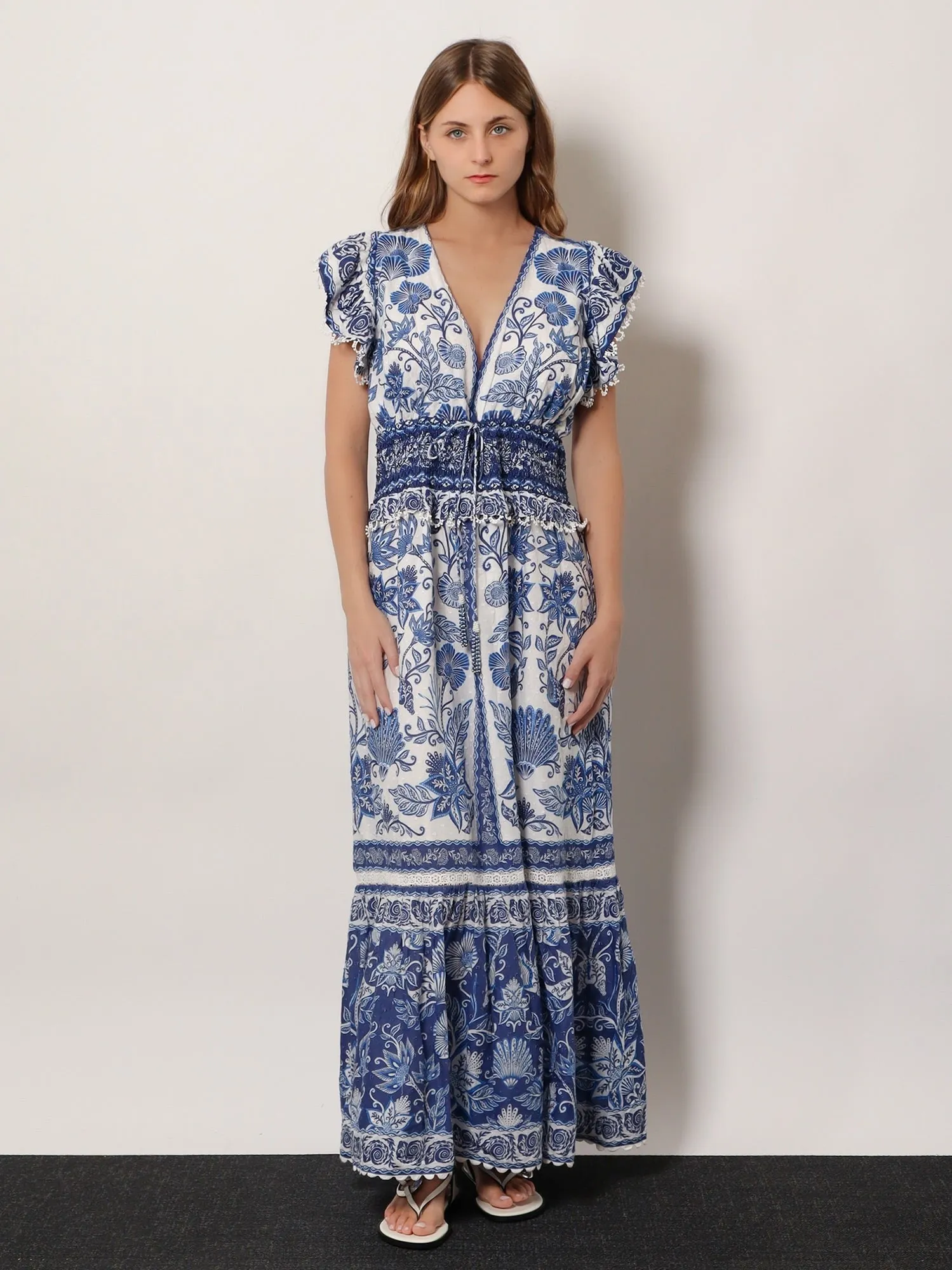 FARM RIO Shell Garden cotton long dress sold by Siebentaschen product image thumbnail 2