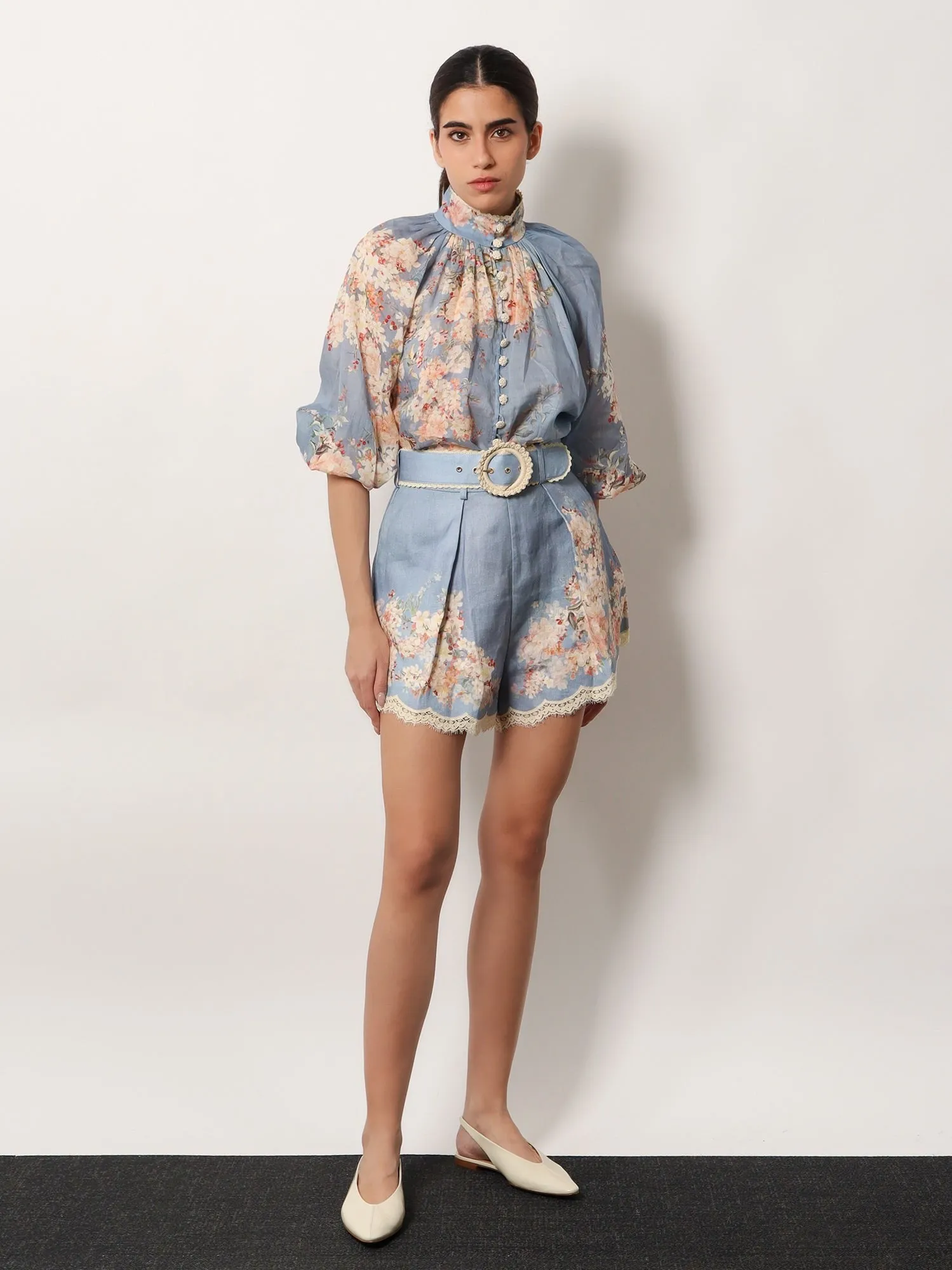 ZIMMERMANN Cascadian Tuck ramie shorts sold by Siebentaschen product image thumbnail 2