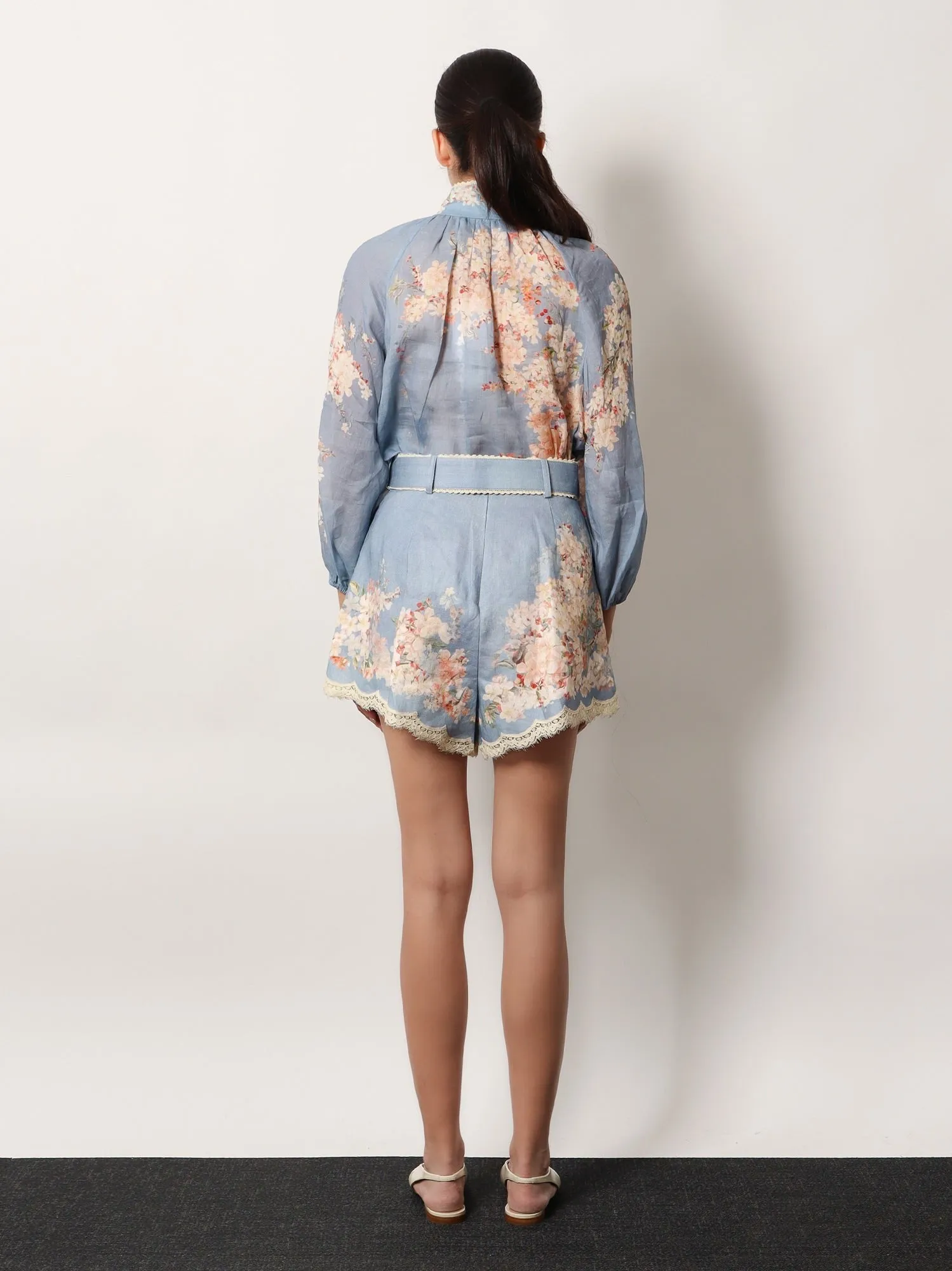 ZIMMERMANN Cascadian Tuck ramie shorts sold by Siebentaschen product image thumbnail 3