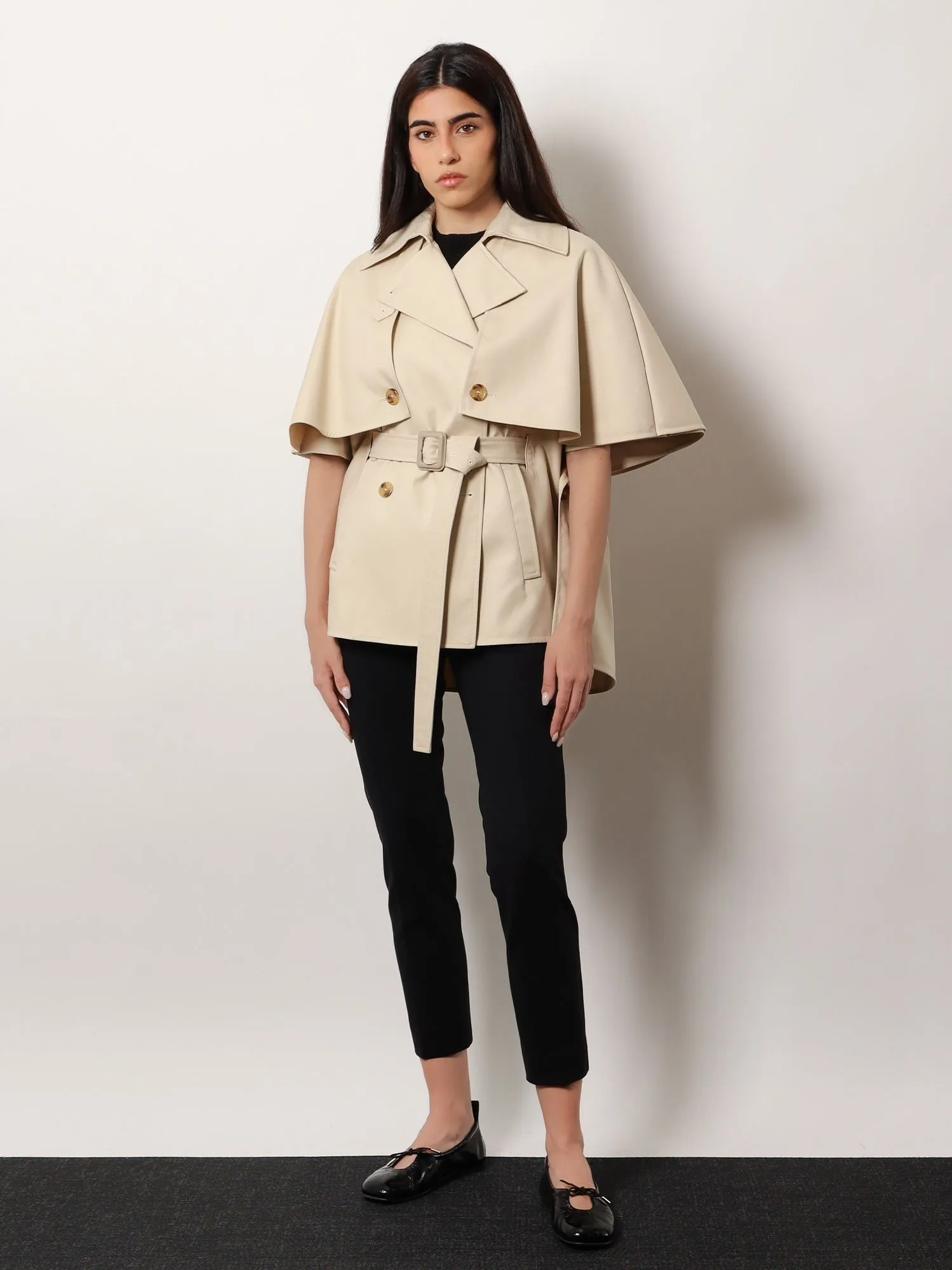 Max Mara Cotton gabardine Sigfrid cape sold by Siebentaschen product image thumbnail 2