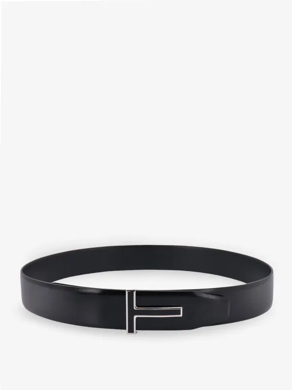 TOM FORD Leather belt with enamelled logo sold by Siebentaschen