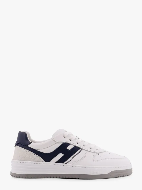 Hogan H630 leather sneakers with contrasting monogram sold by Siebentaschen