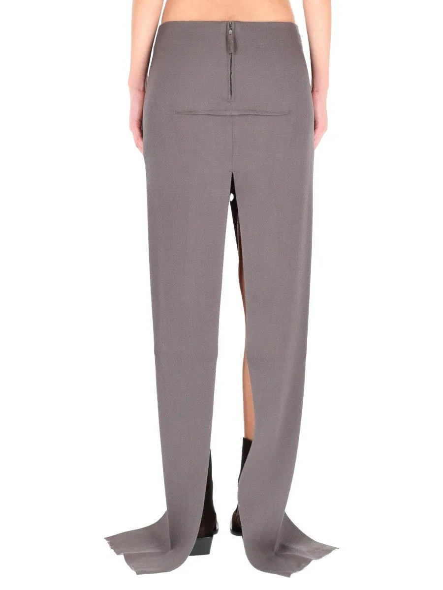 RICK OWENS LONG SKIRT WITH CENTER SLITS sold by Siebentaschen product image thumbnail 2