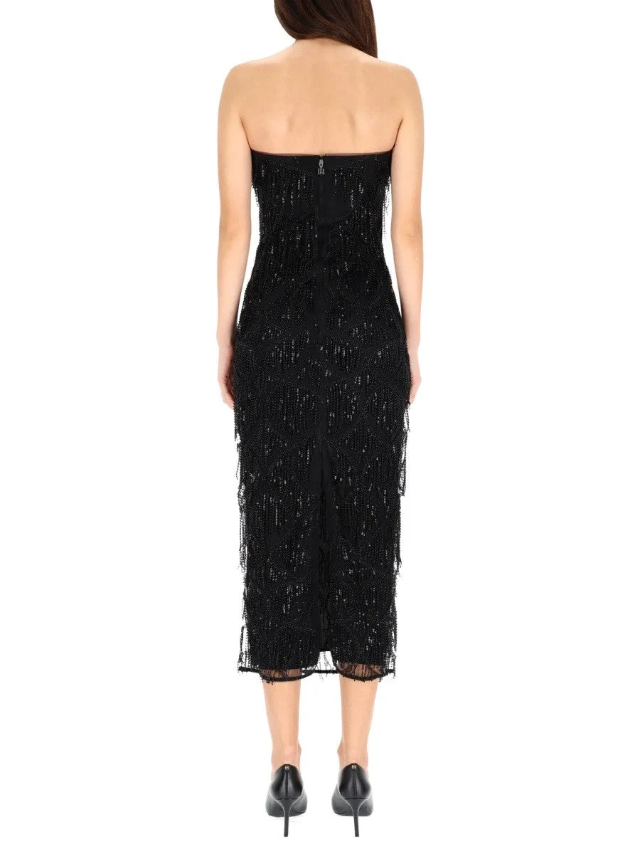 ROTATE BIRGER CHRISTENSEN MIDI DRESS WITH SEQUINS sold by Siebentaschen product image thumbnail 3