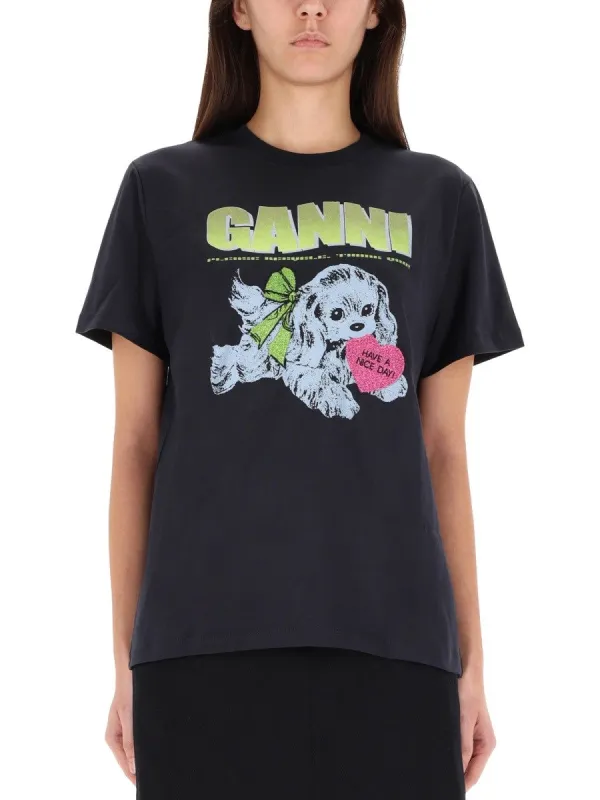 GANNI "PUPPY" T-SHIRT sold by Siebentaschen