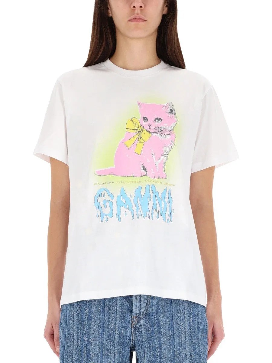 GANNI T-SHIRT "KITTY" sold by Siebentaschen