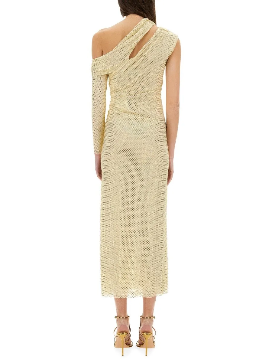 SELF-PORTRAIT MIDI DRESS DRAPED WITH RHINESTONES sold by Siebentaschen product image thumbnail 3
