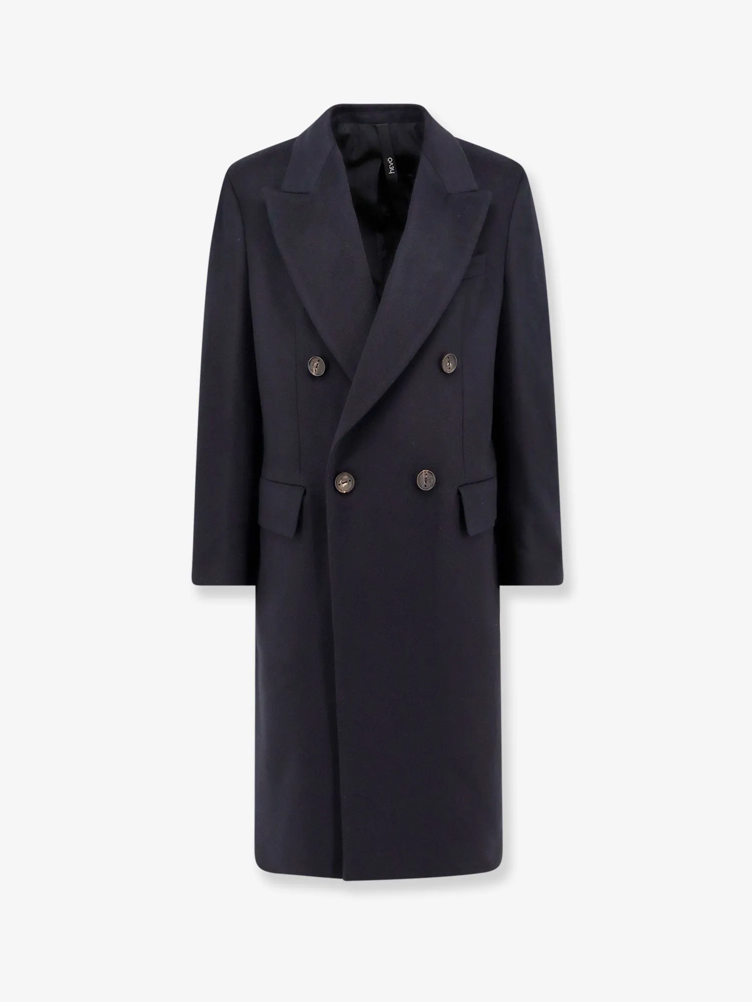 Hevo Cashmere coat with satin lining sold by Siebentaschen
