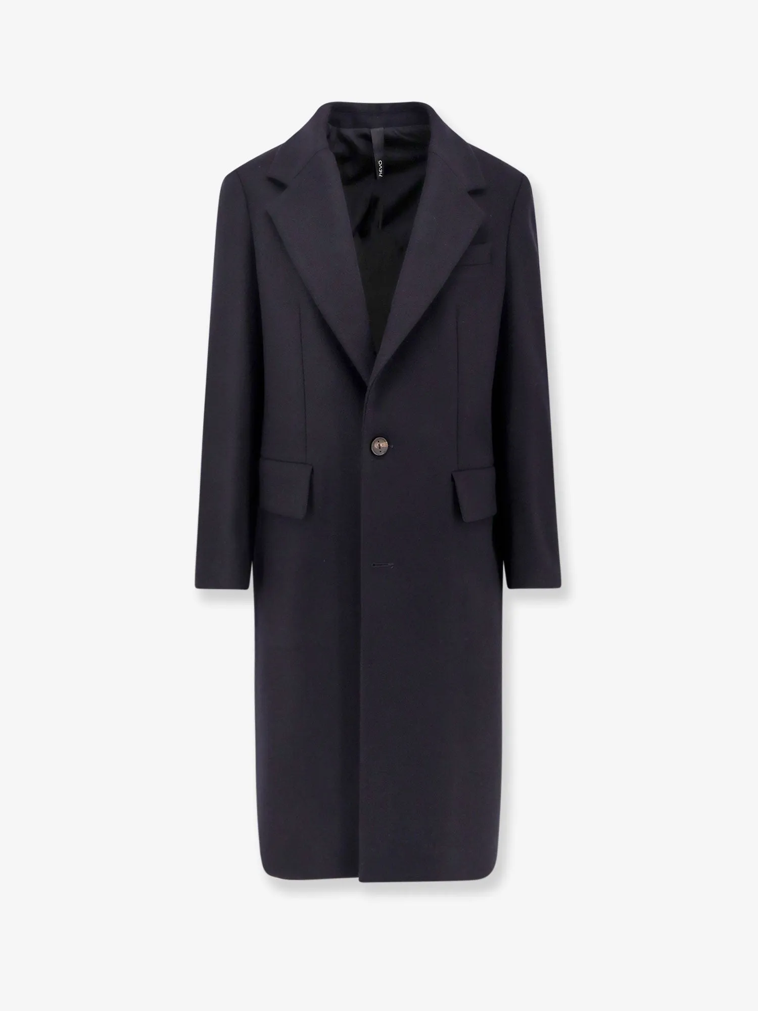 Hevo Virgin wool coat with satin lining sold by Siebentaschen