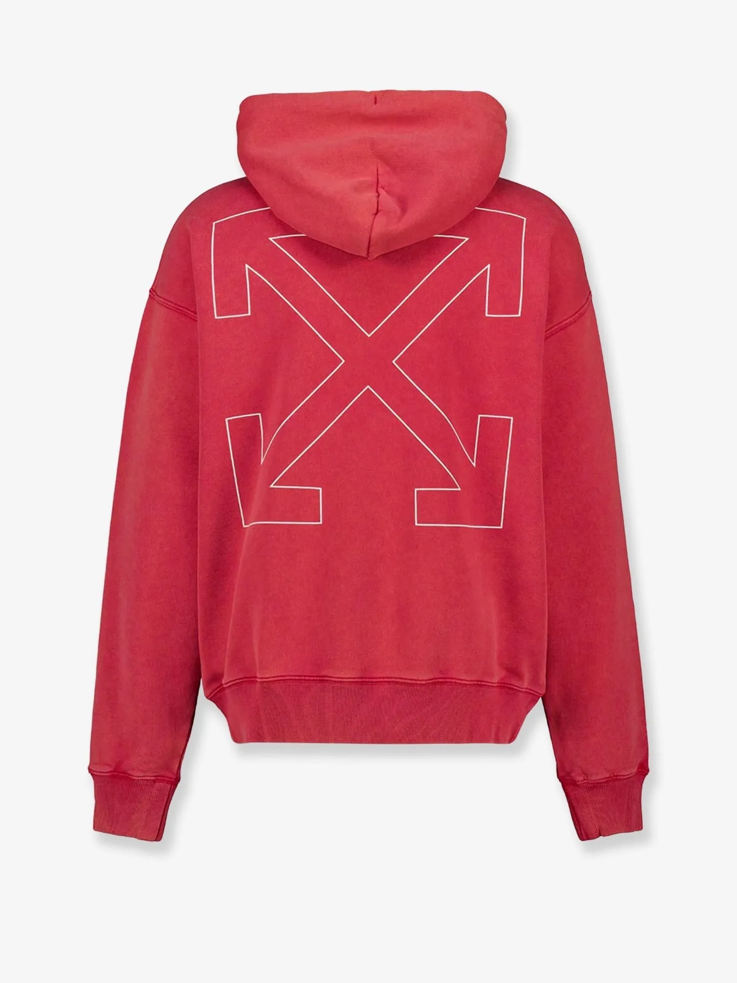 Off White Cotton hooded sweatshirt sold by Siebentaschen product image thumbnail 2