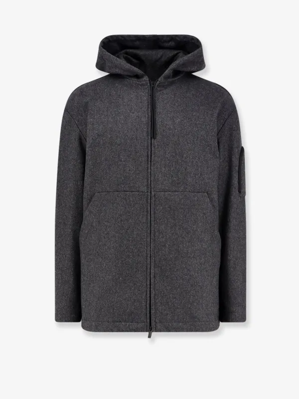 Hevo Grottaverde virgin wool blend coat sold by Siebentaschen