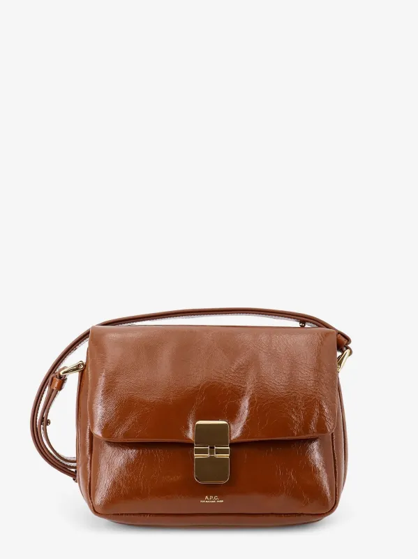 A.P.C. Grace leather shoulder bag sold by Siebentaschen