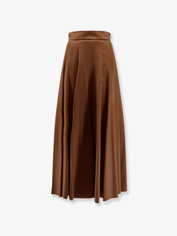 Max Mara Sagra long camel skirt sold by Siebentaschen