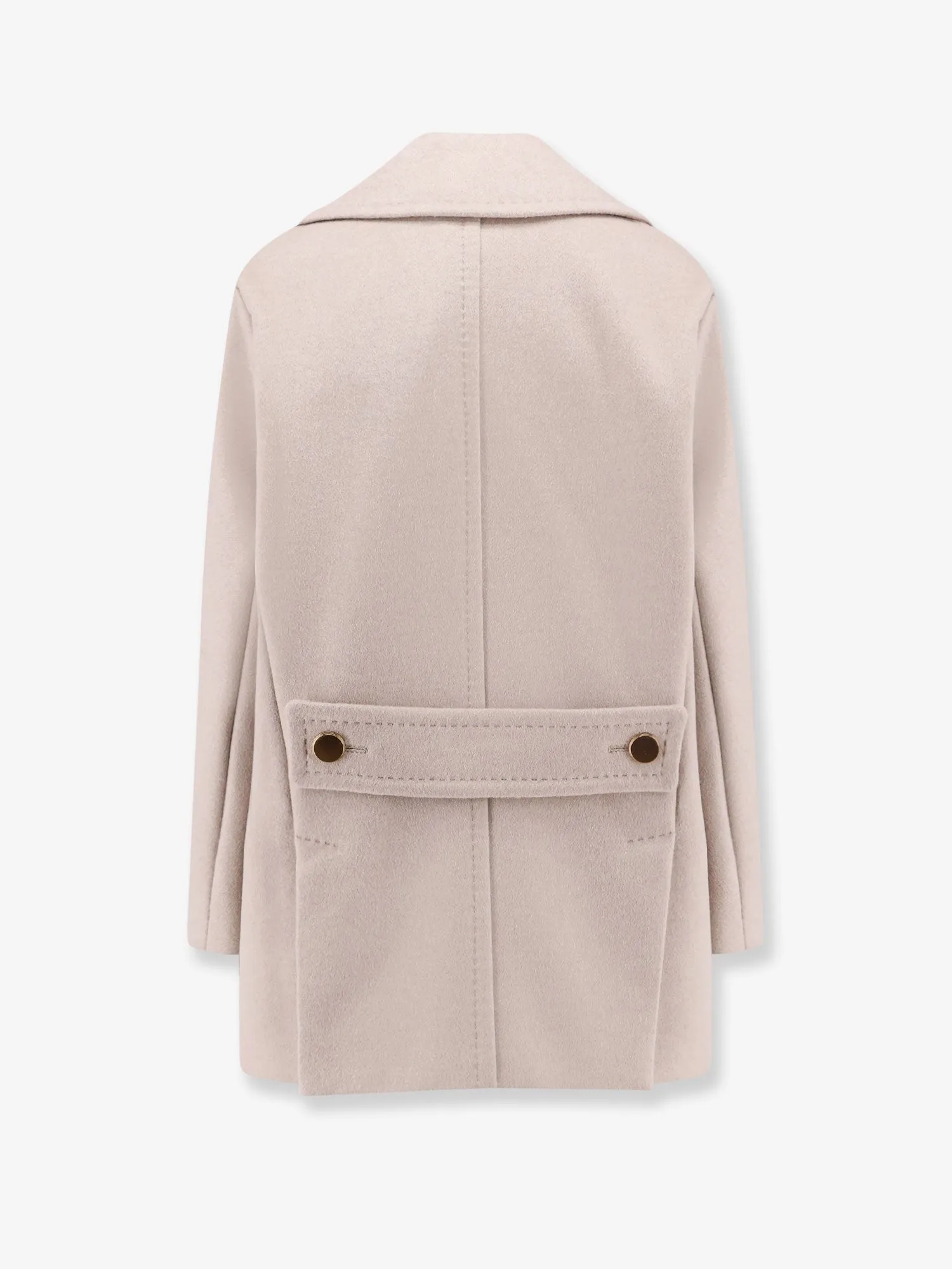 Max Mara Berta cashmere peacoat with gold metal buttons sold by Siebentaschen product image thumbnail 2