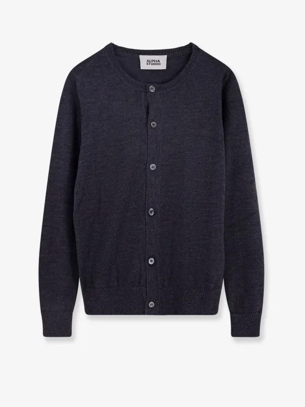 ALPHA-STUDIO Wool cardigan sold by Siebentaschen