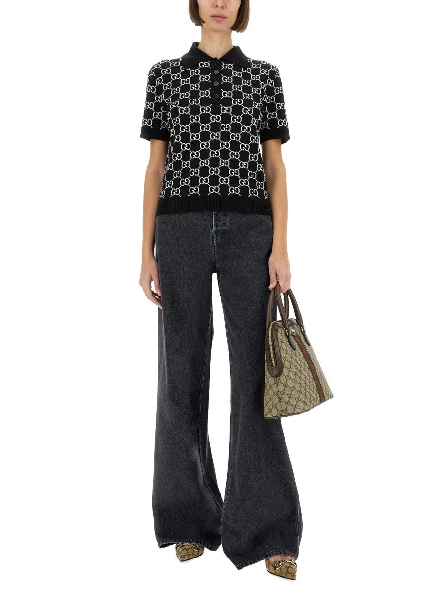 Gucci GG WOOL JACQUARD REVERSIBLE POLO SHIRT sold by Siebentaschen product image thumbnail 2