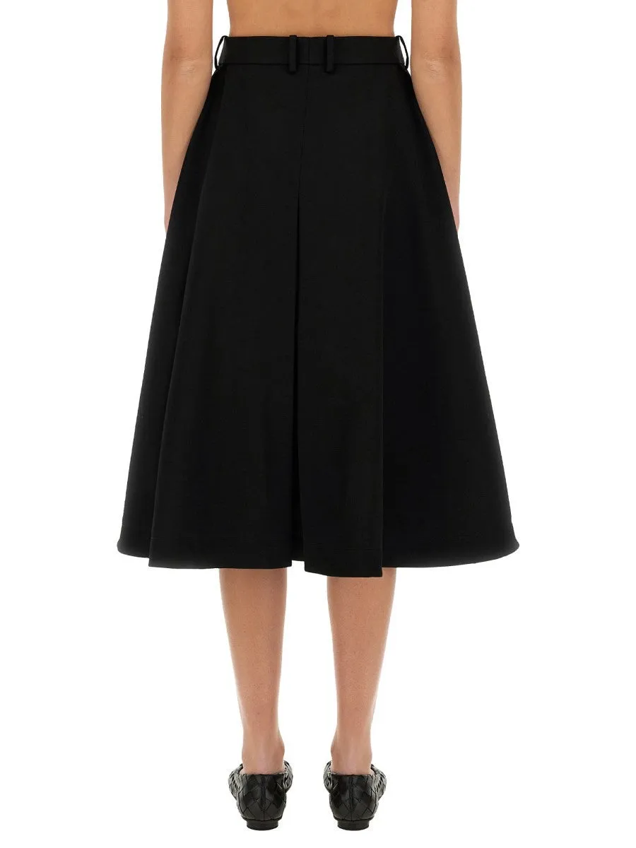 Bottega Veneta GRAIN DE POUDRE WOOL SKIRT sold by Siebentaschen product image thumbnail 3