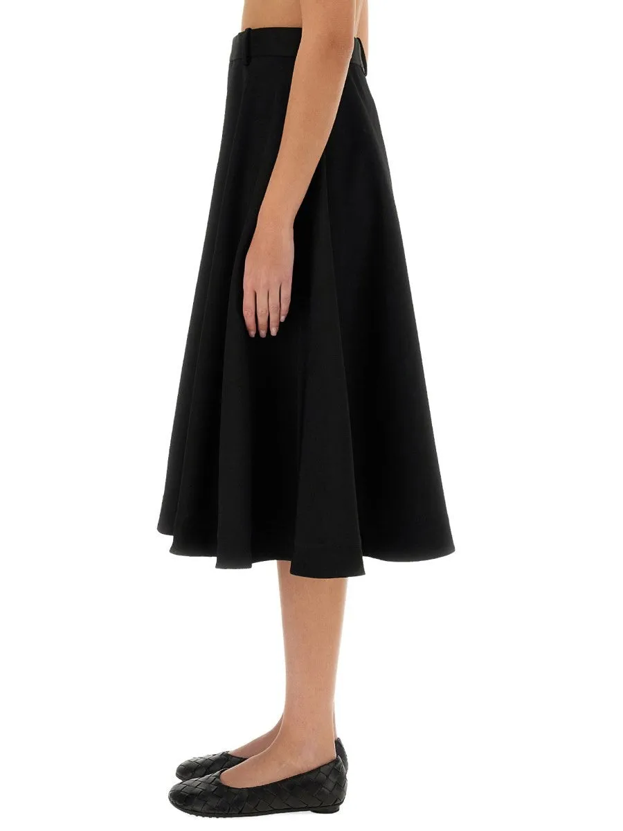 Bottega Veneta GRAIN DE POUDRE WOOL SKIRT sold by Siebentaschen product image thumbnail 4