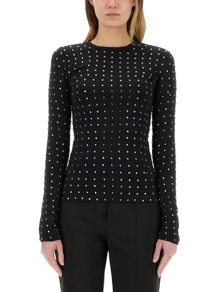 Sportmax "NEGUS" TOP WITH CRYSTALS sold by Siebentaschen