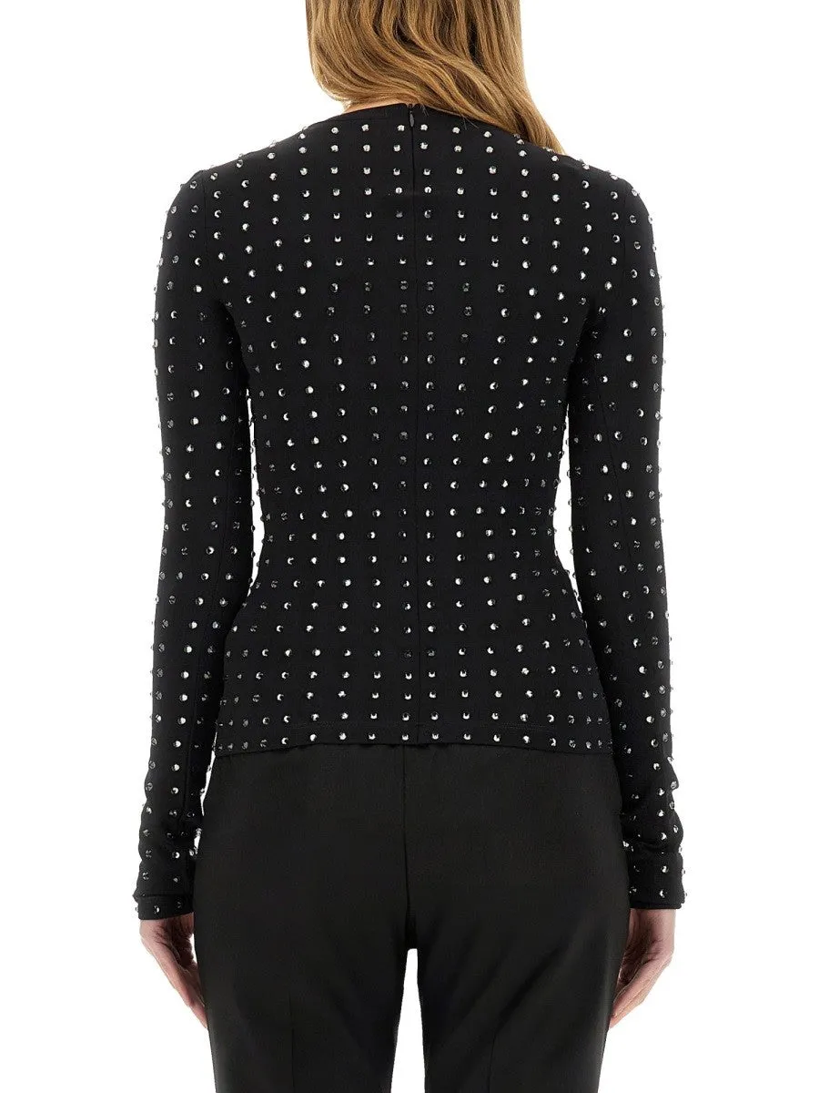 Sportmax "NEGUS" TOP WITH CRYSTALS sold by Siebentaschen product image thumbnail 3