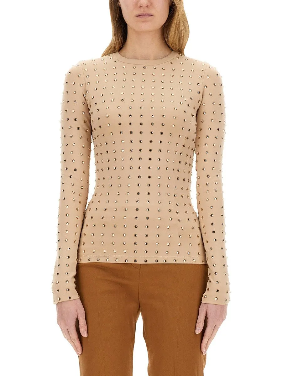 Sportmax "NEGUS" TOP WITH CRYSTALS sold by Siebentaschen