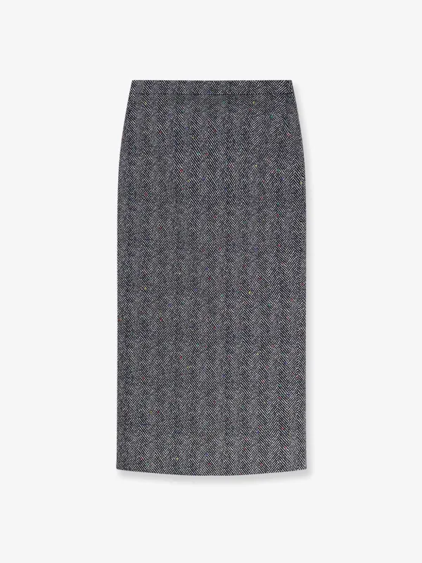 Givenchy Herringbone motif cotton skirt sold by Siebentaschen